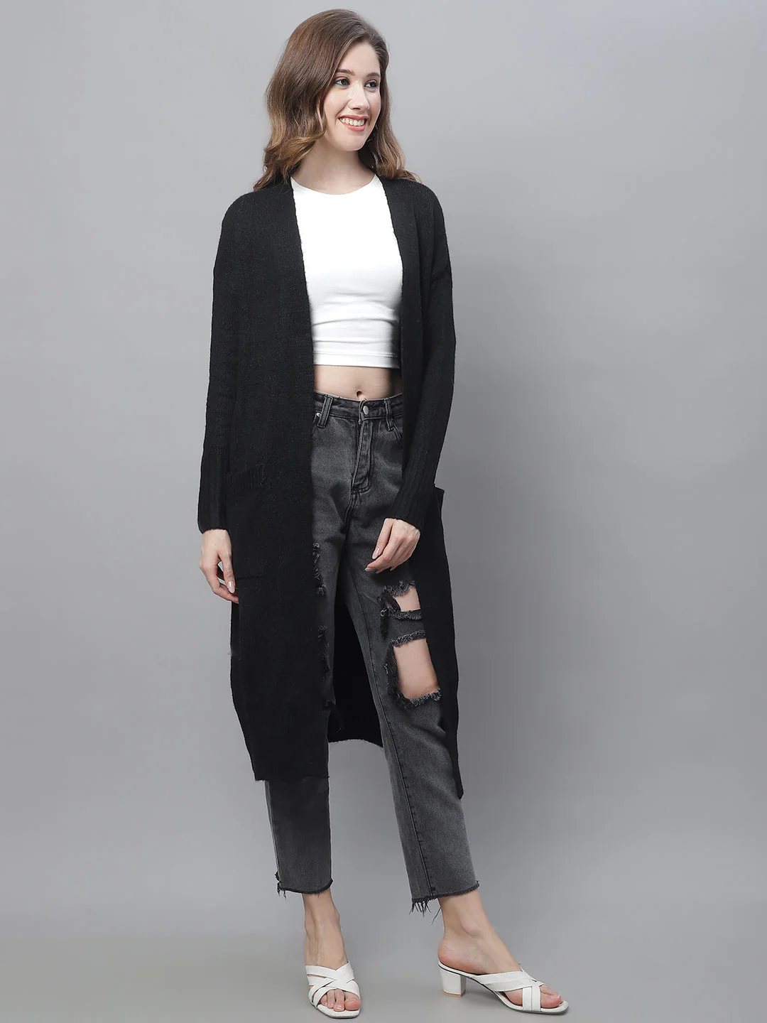 Women Black Open Shrug - Image 3