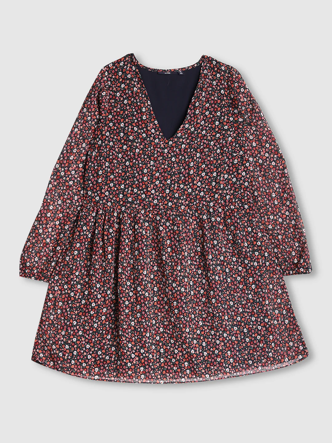 Women Tiny Floral Printed Dress - Image 7