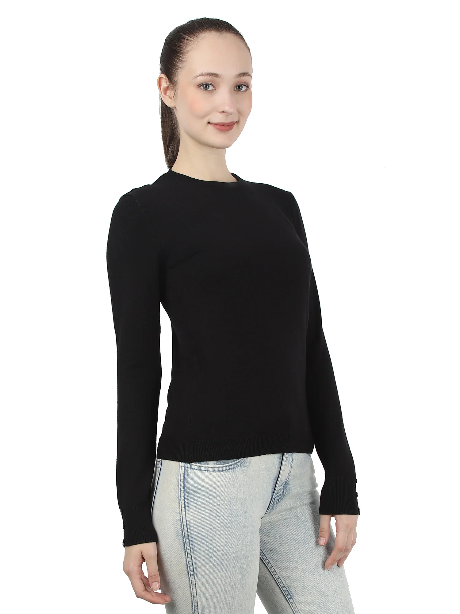 Women Black Sweater - Image 3