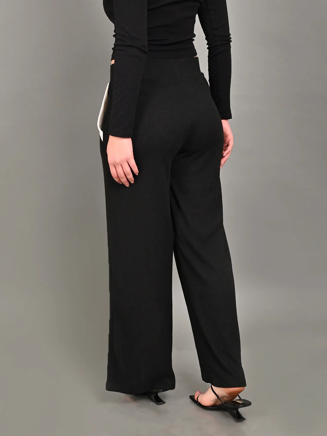 Women Black Teddy Trousers - Image 3