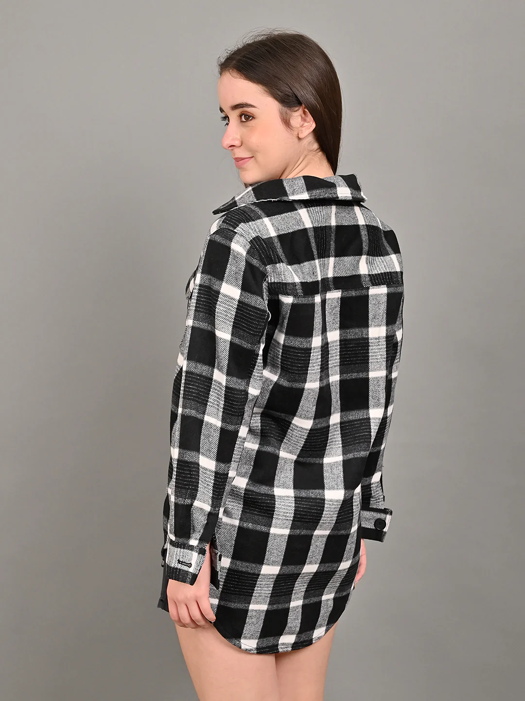 Women Black Winter Shirt - Image 3