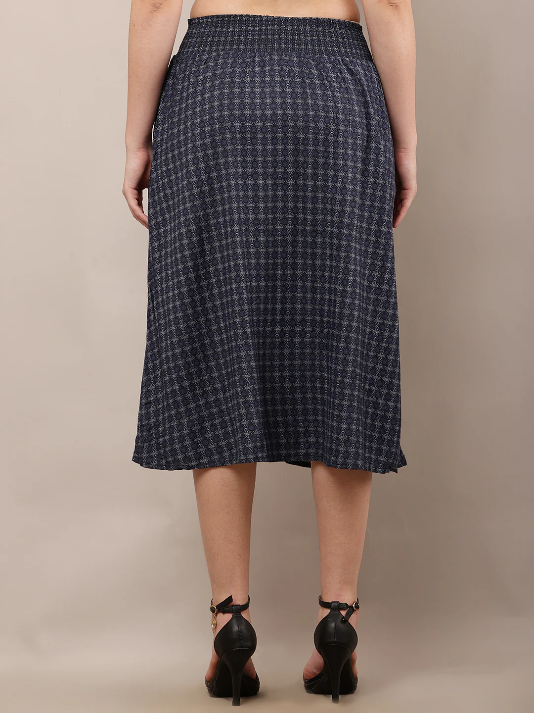 Women Blue A-Line Printed Skirt - Image 4