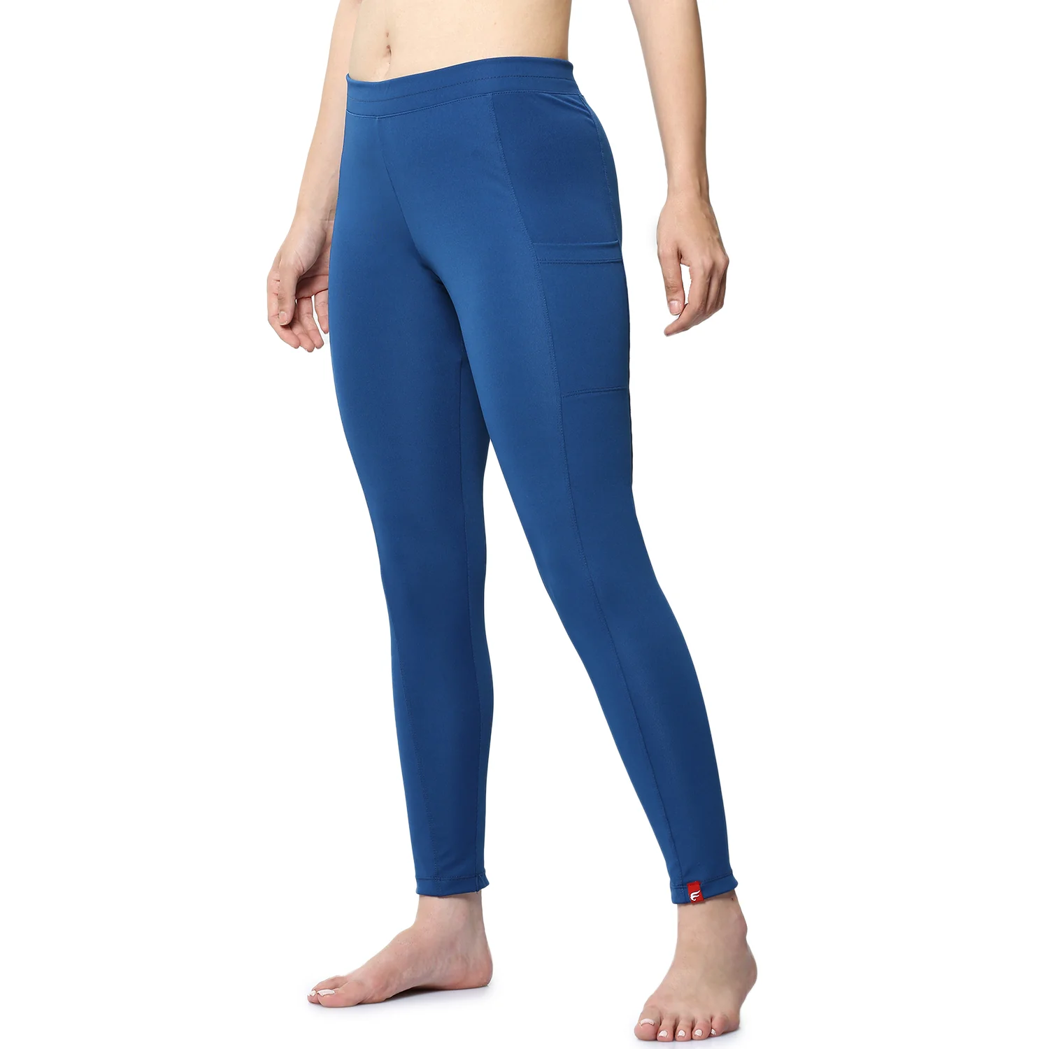 Women Blue Ankle Length Yoga Pant - Image 3