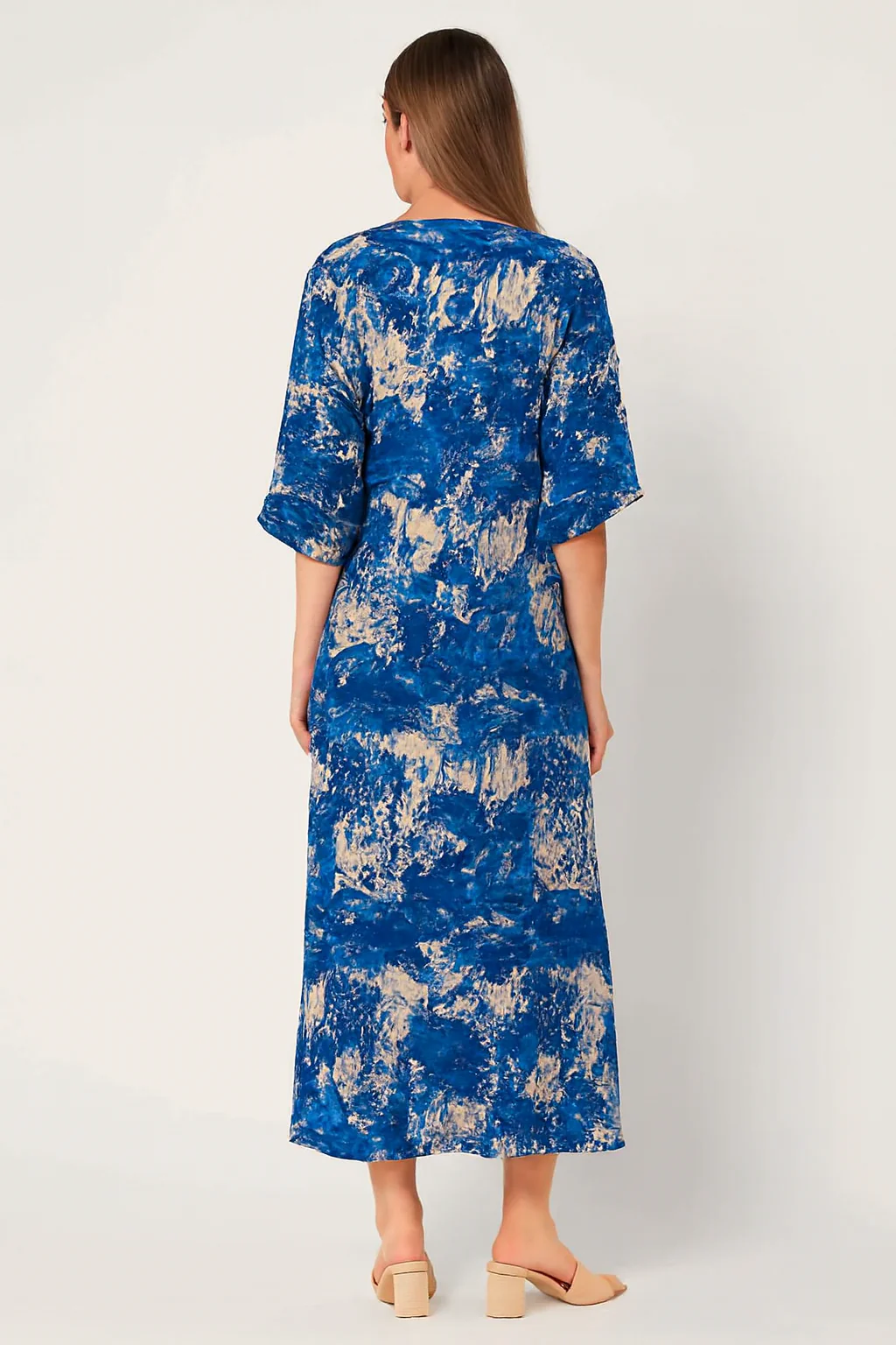 Women Blue Printed Maxi Dress - Image 2