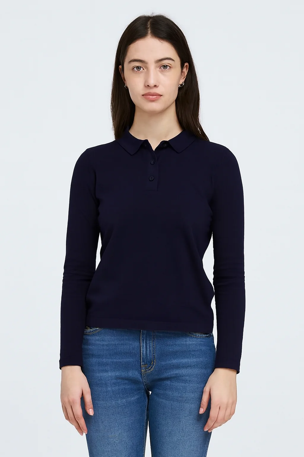 Women Blue Solid Sweater - Image 4
