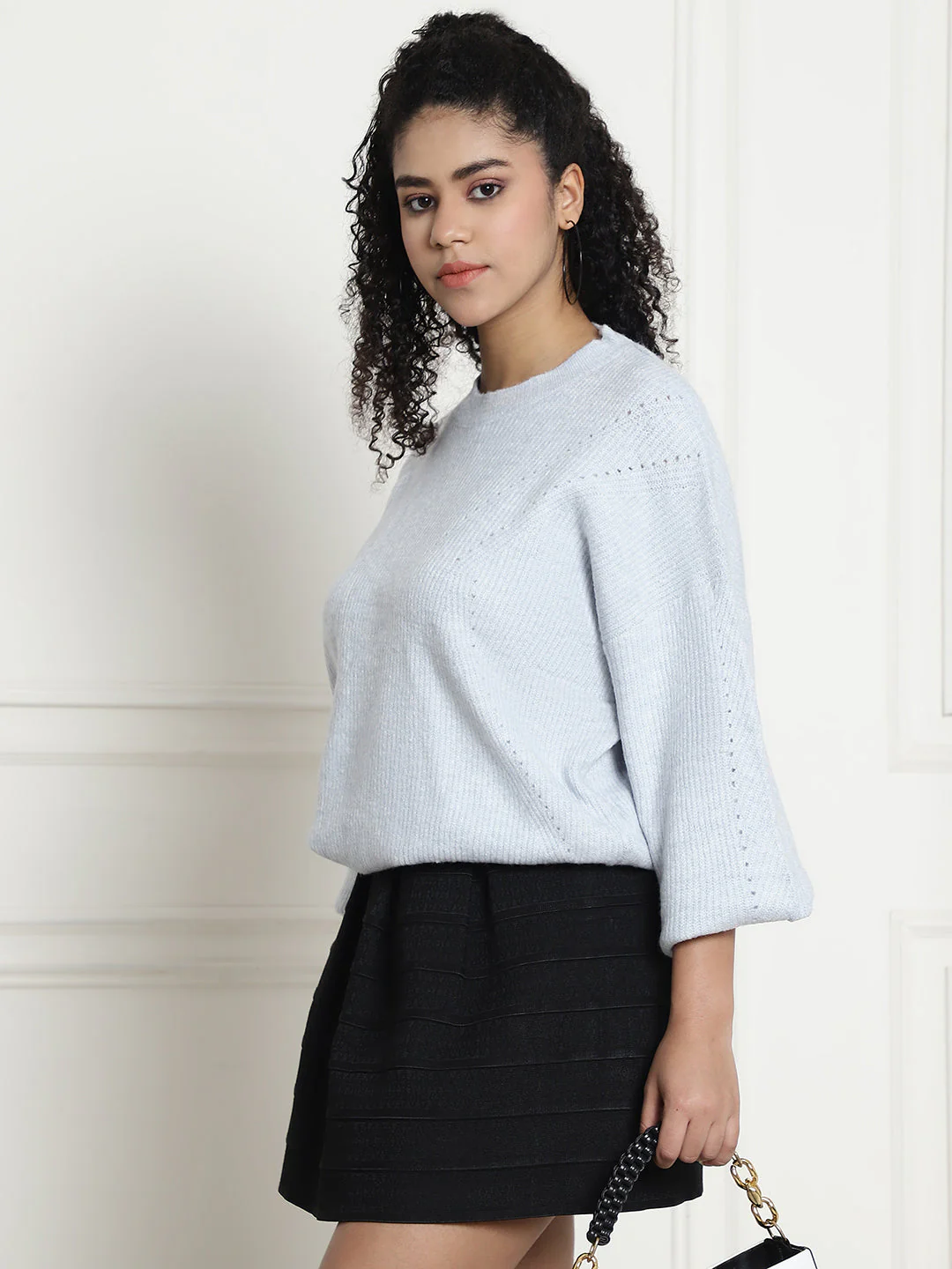 Women Blue Sweater - Image 6