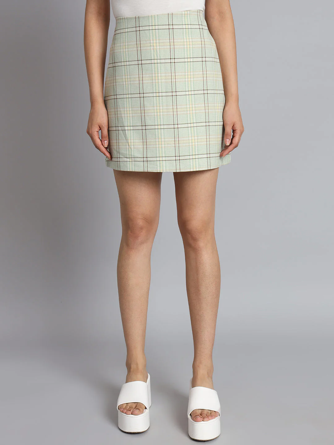 Women Casual Houndstooth Skirt - Image 5