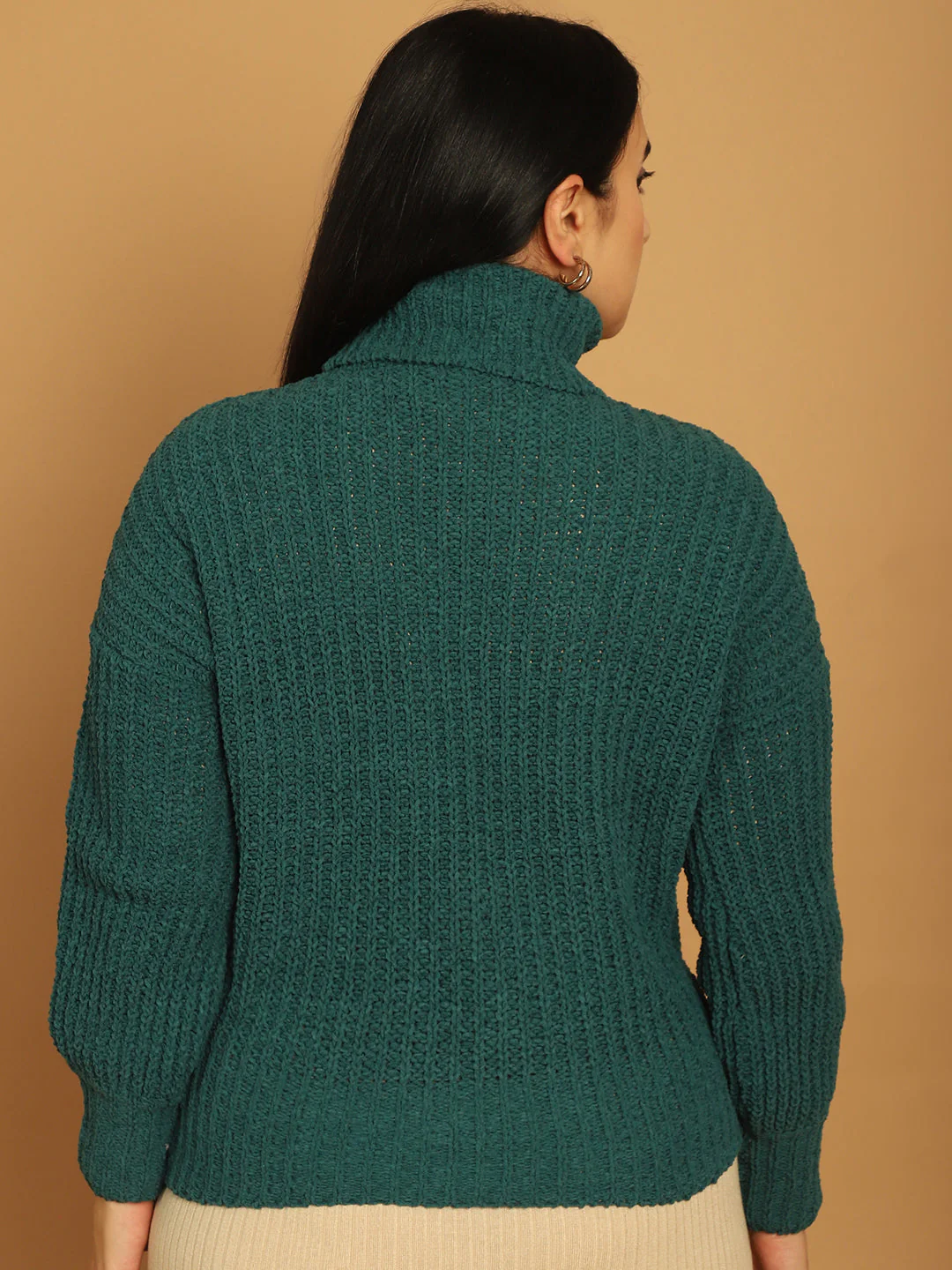 Women Dark Green Sweater - Image 5