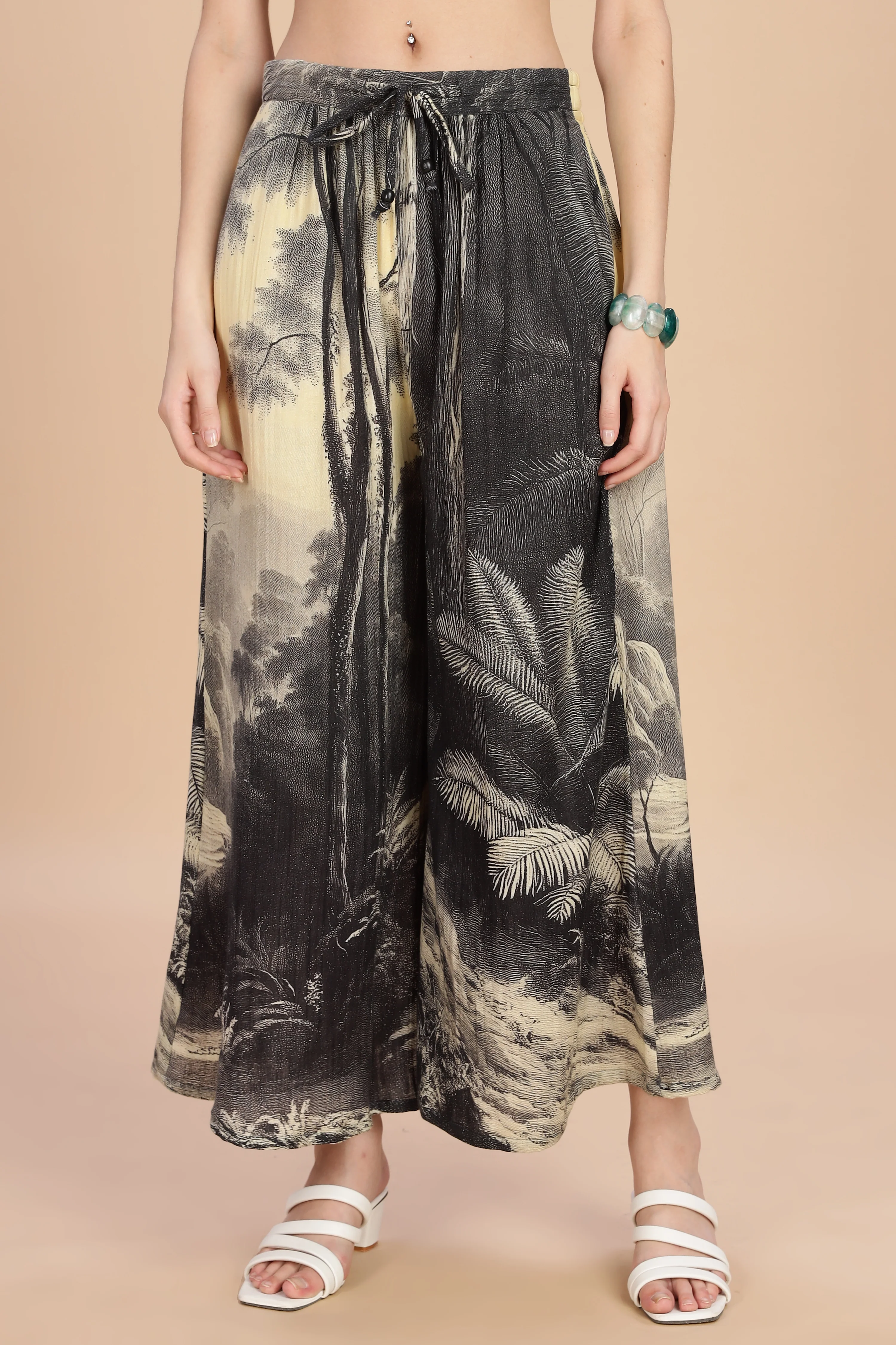 Women Eden Gauge Cotton Flared Pant - Image 3