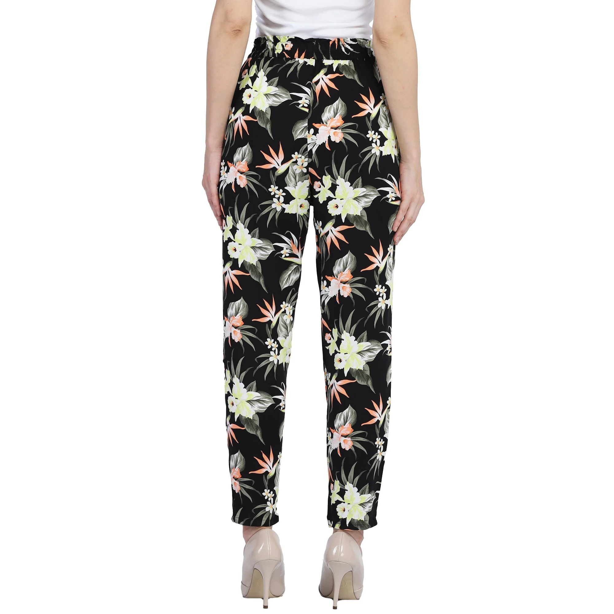 Women Floral Ankle Trousers - Image 4
