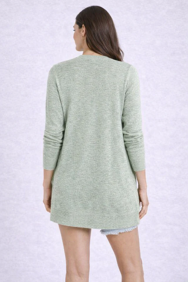 Women Green Acrylic Casual Shrug - Image 4