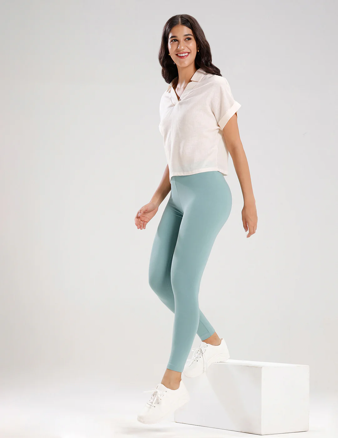 Women Green Casual Leggings