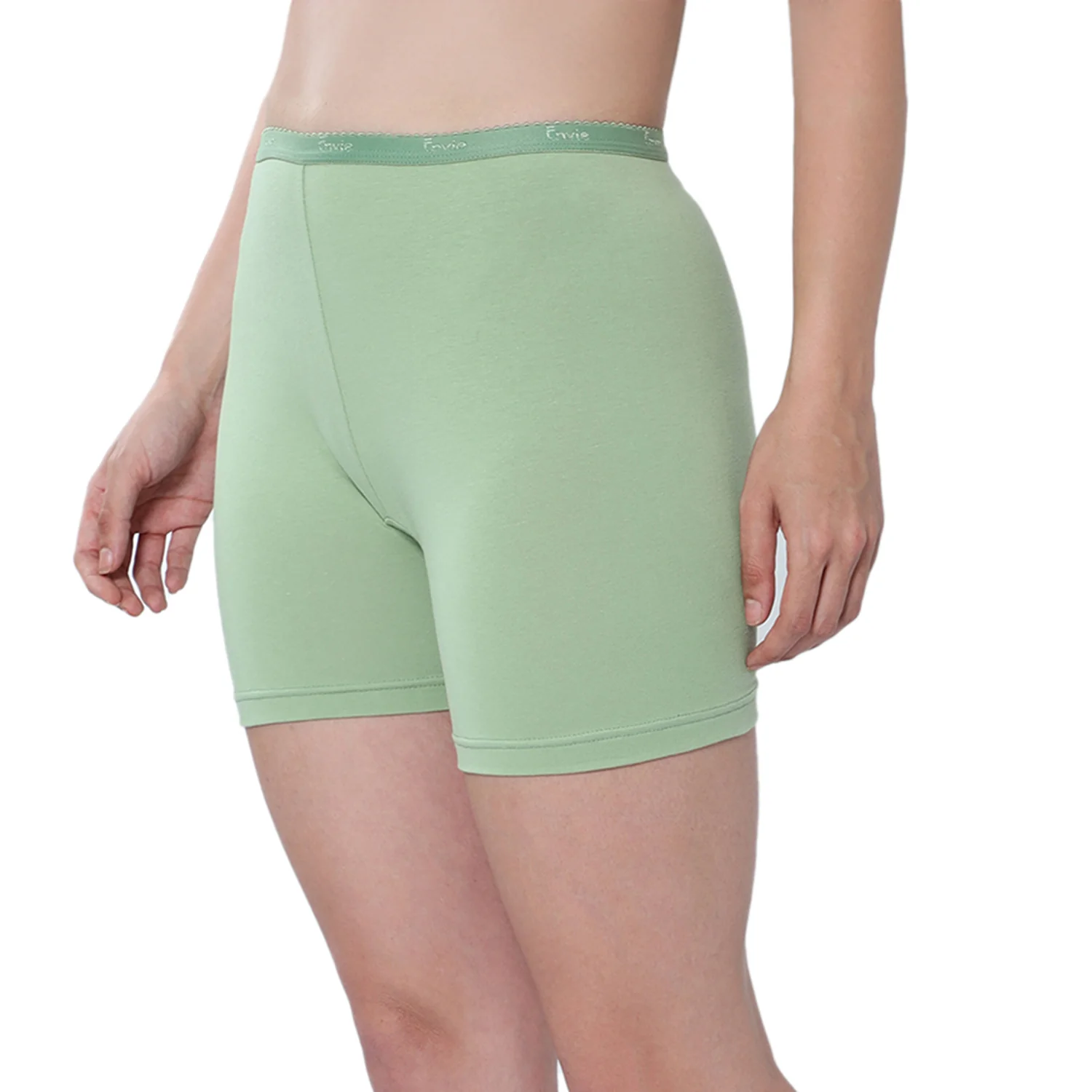 Women Green Cycling Shorts - Image 2
