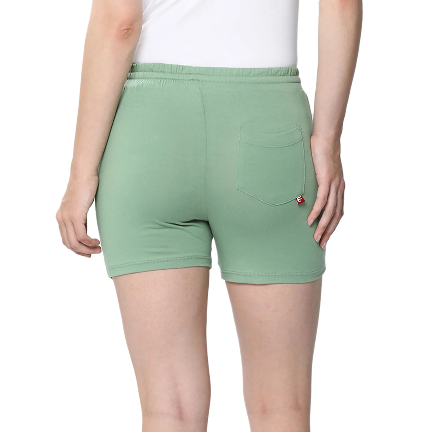 Women Green Hot Shorts - Image 2