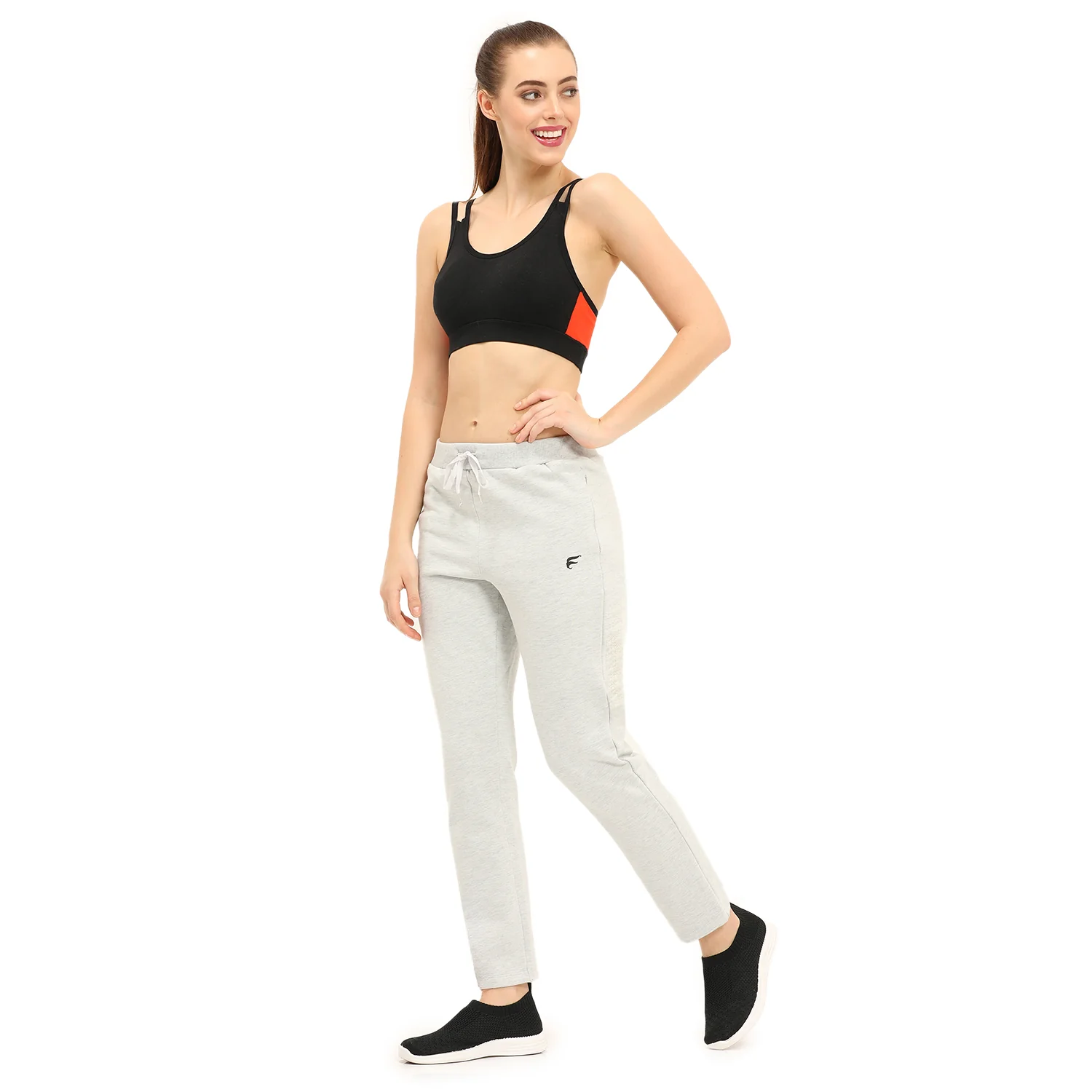 Women Grey Ankle Length Fleece Track Pant - Image 5