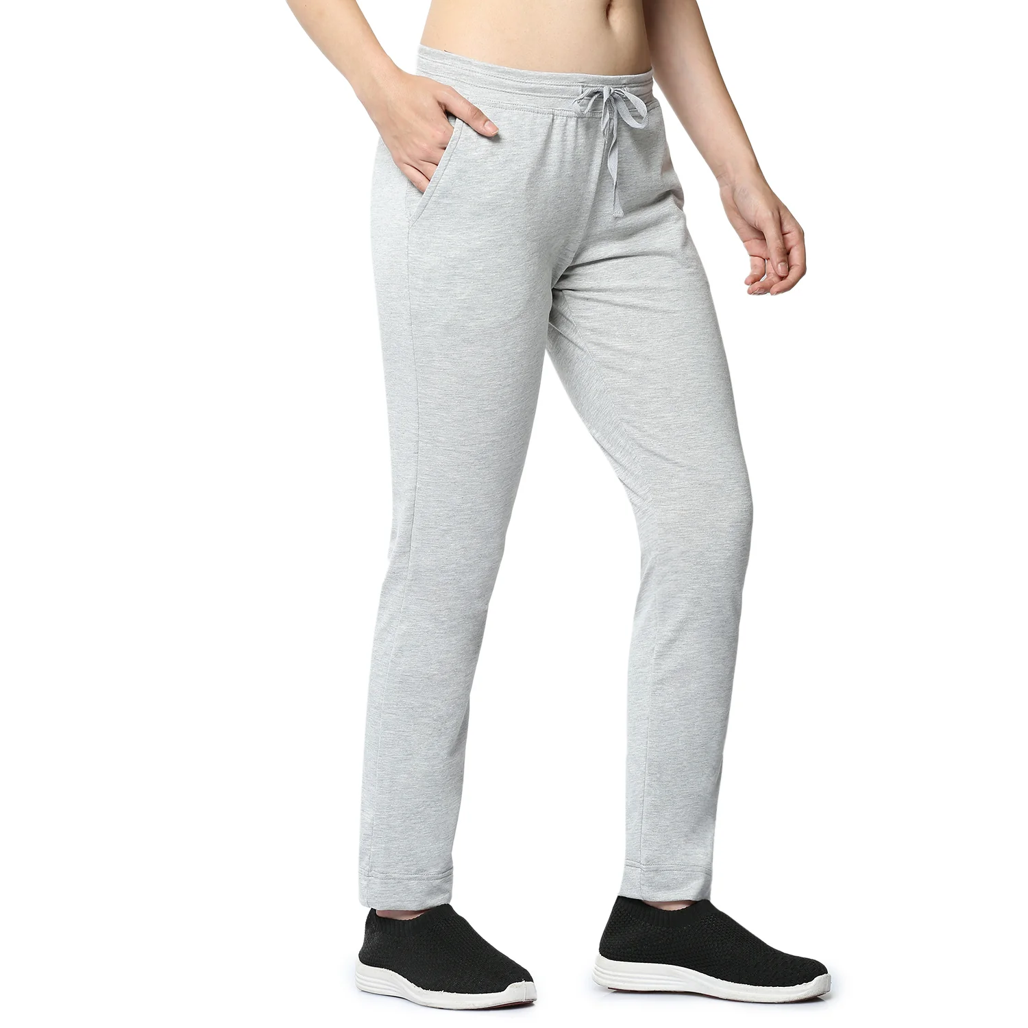 Women Grey Ankle Length Track Pant - Image 3