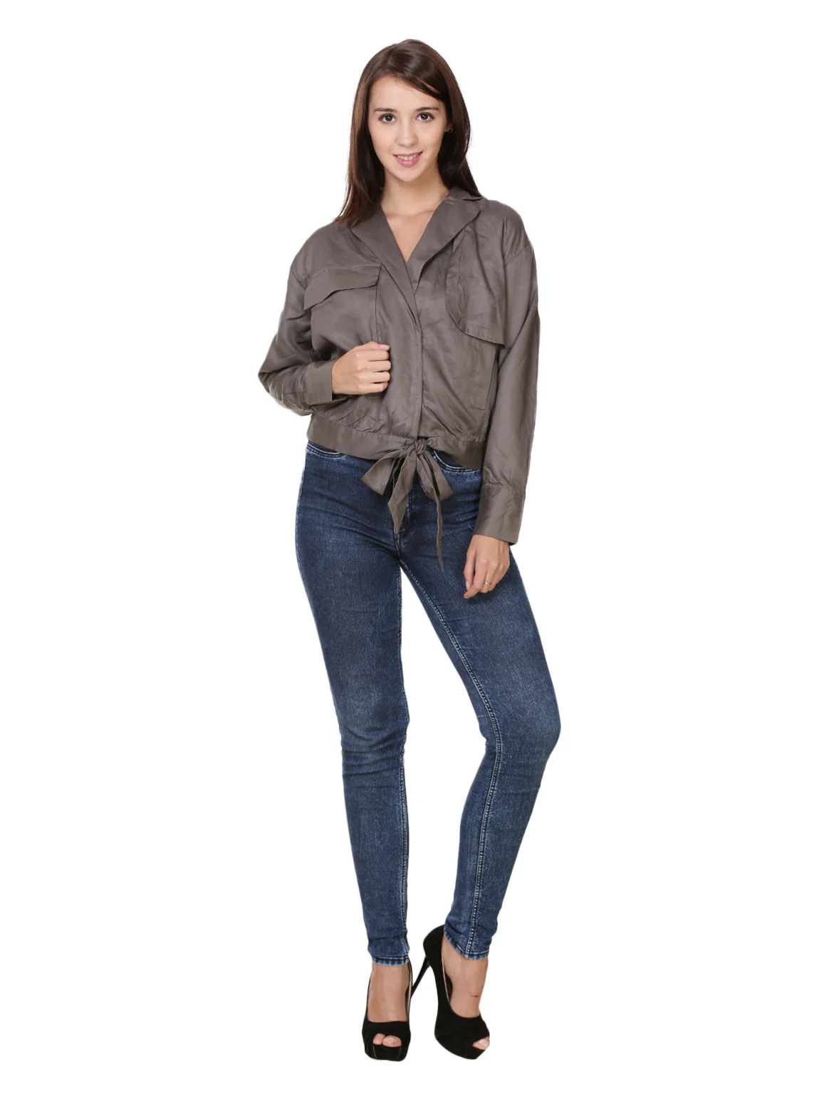 Women Grey Women's Jacket - Image 3
