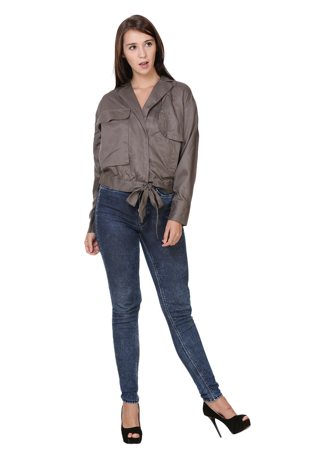 Women Grey Women's Jacket - Image 4