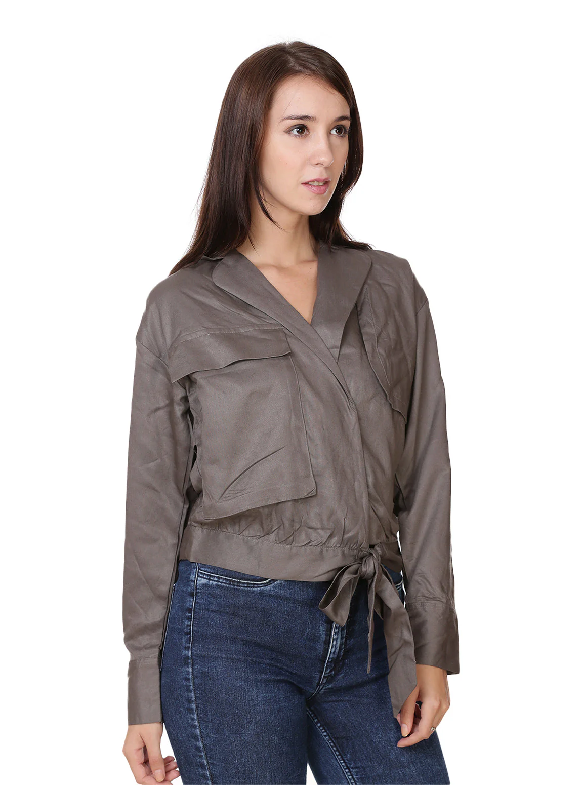 Women Grey Women's Jacket - Image 5