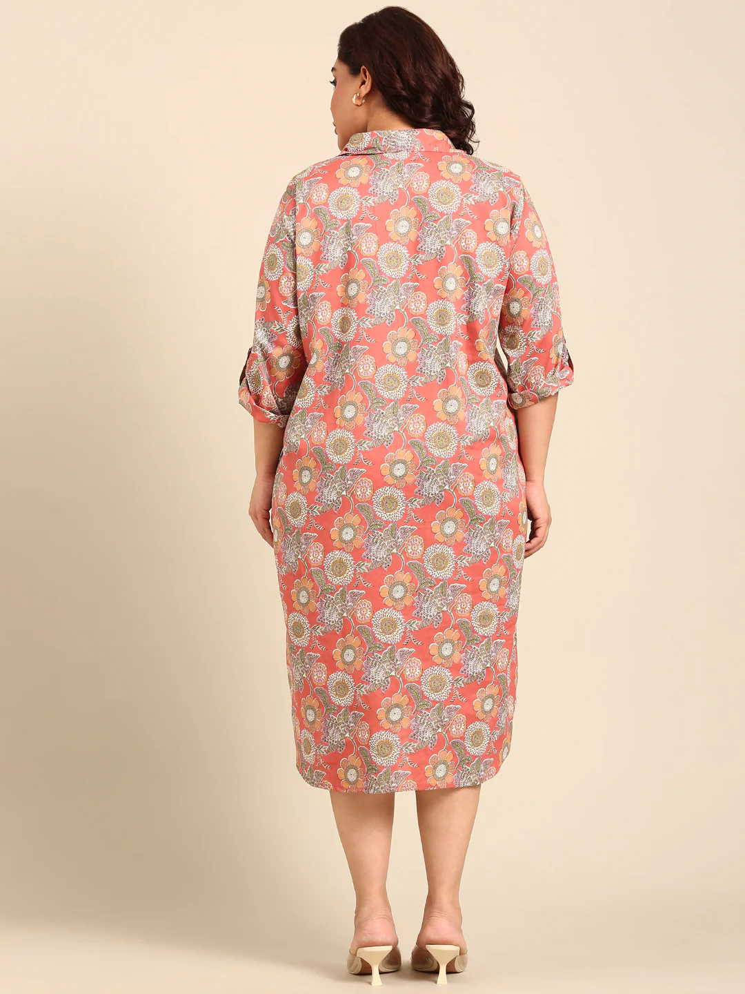 Women Indo Western Printed Shirt Dress - Image 2