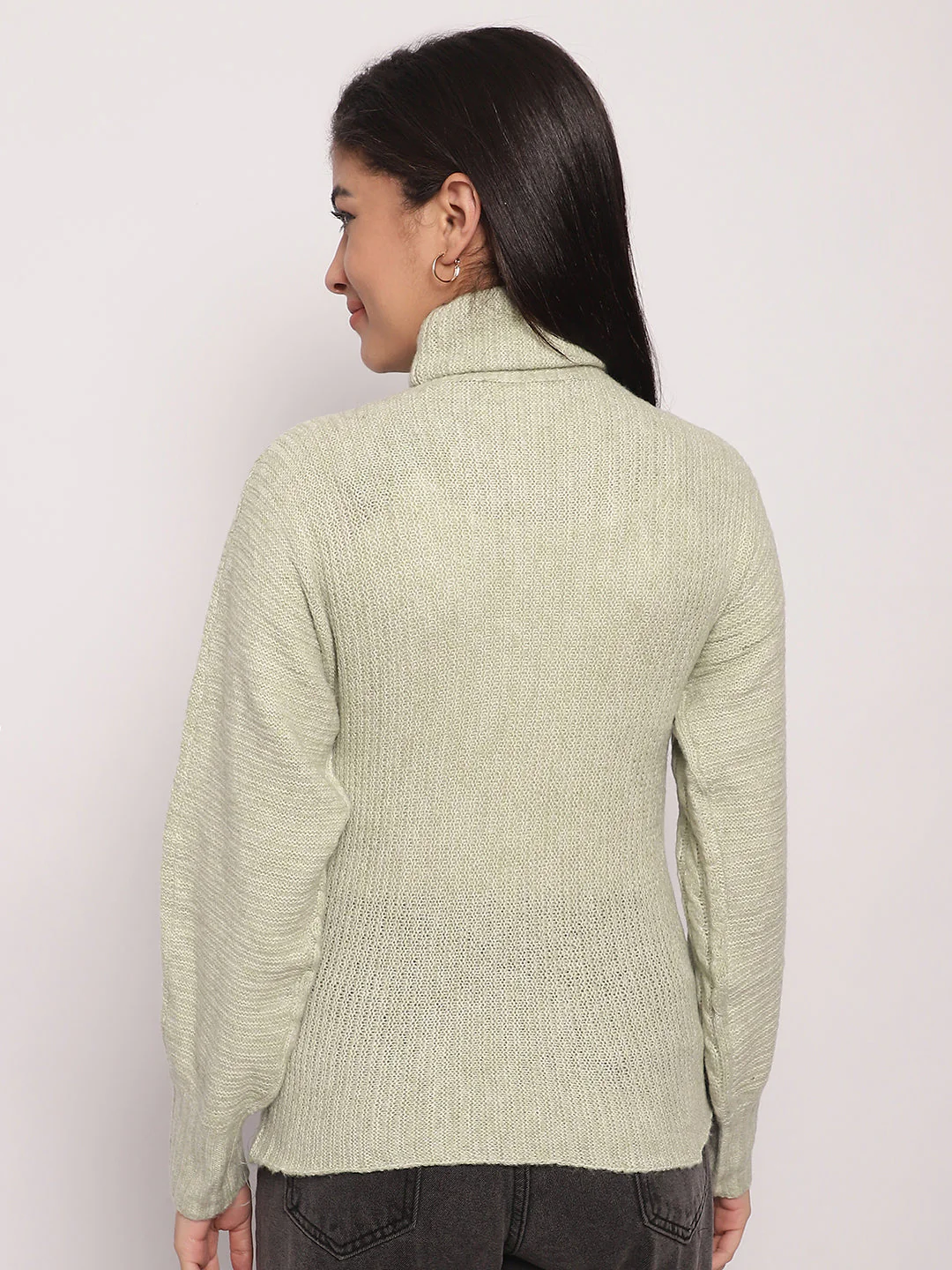 Women Light Green Sweater - Image 2