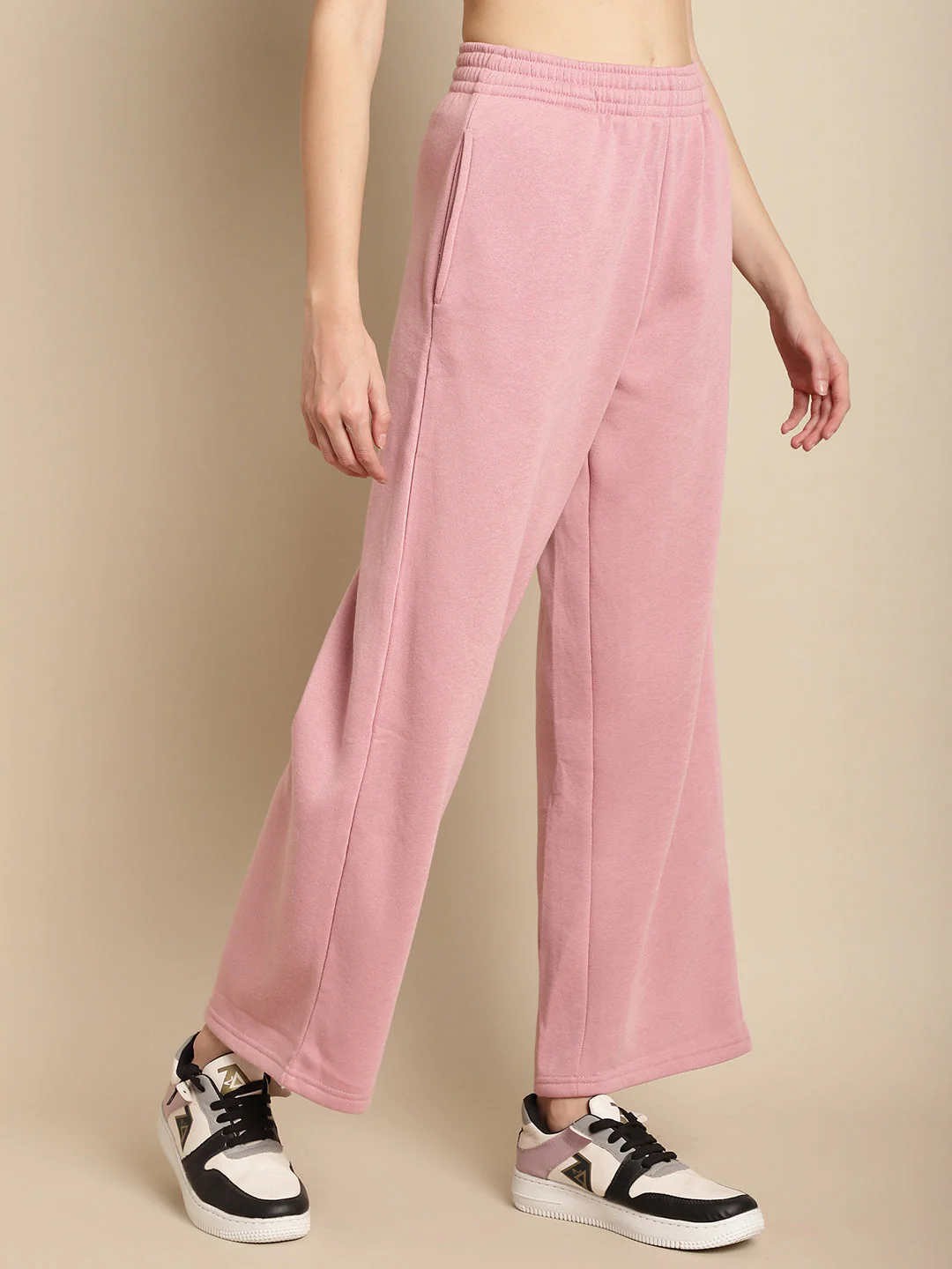 Women Light Pink Straight Leg Joggers - Image 5