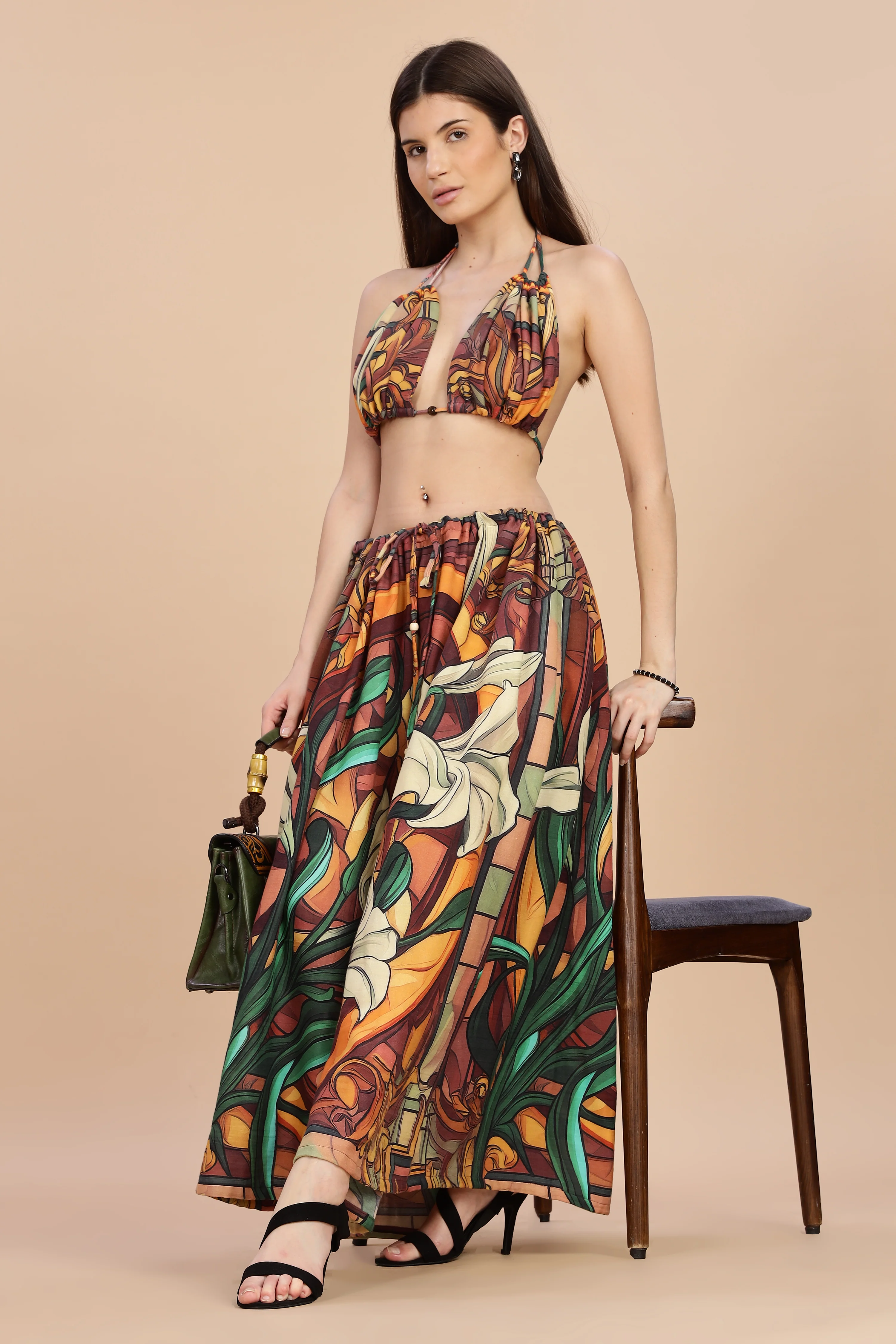 Women Liliare Gauge Cotton Co-Ord Set - Image 4