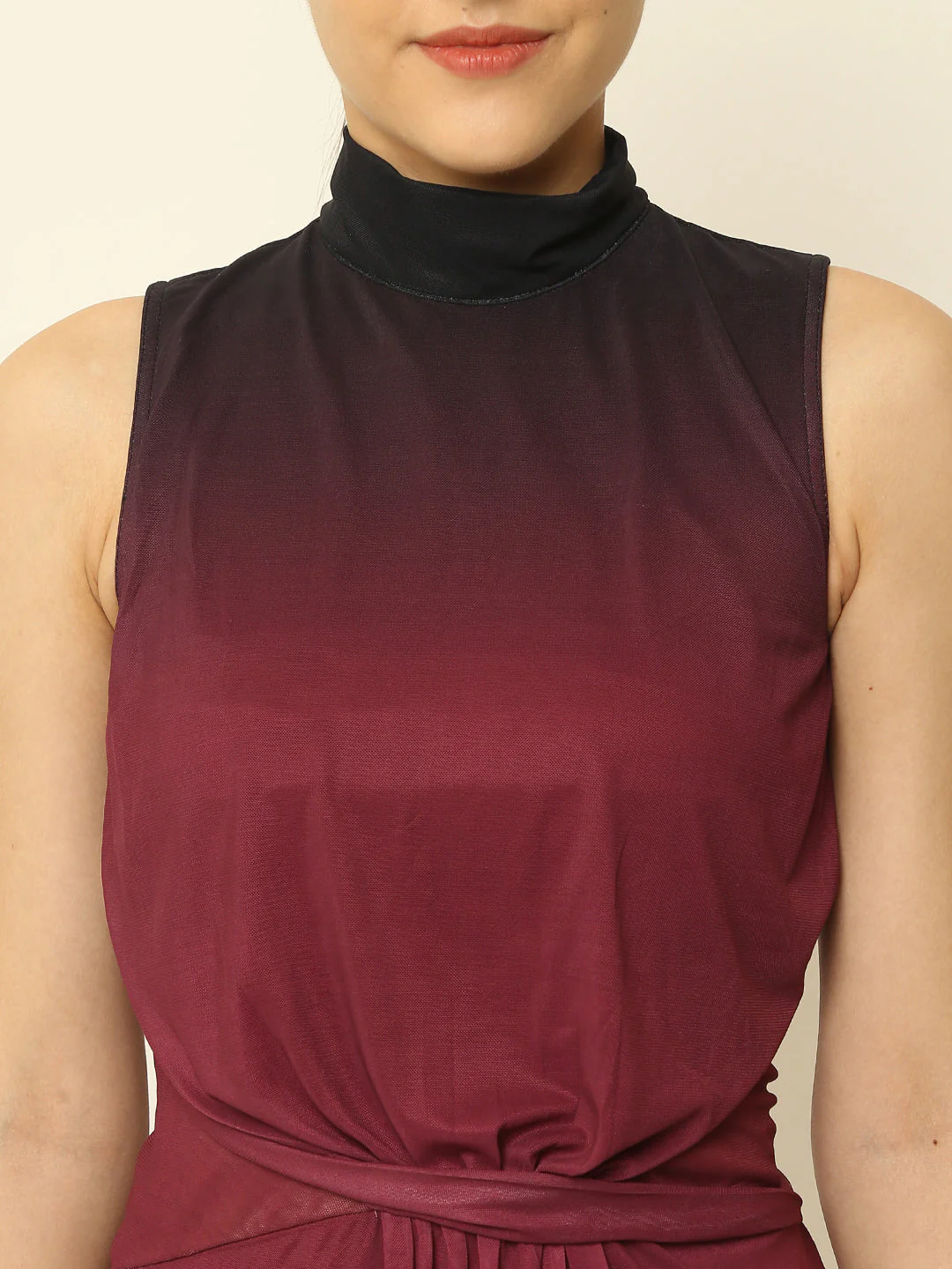 Women Maroon A Line Dress - Image 6