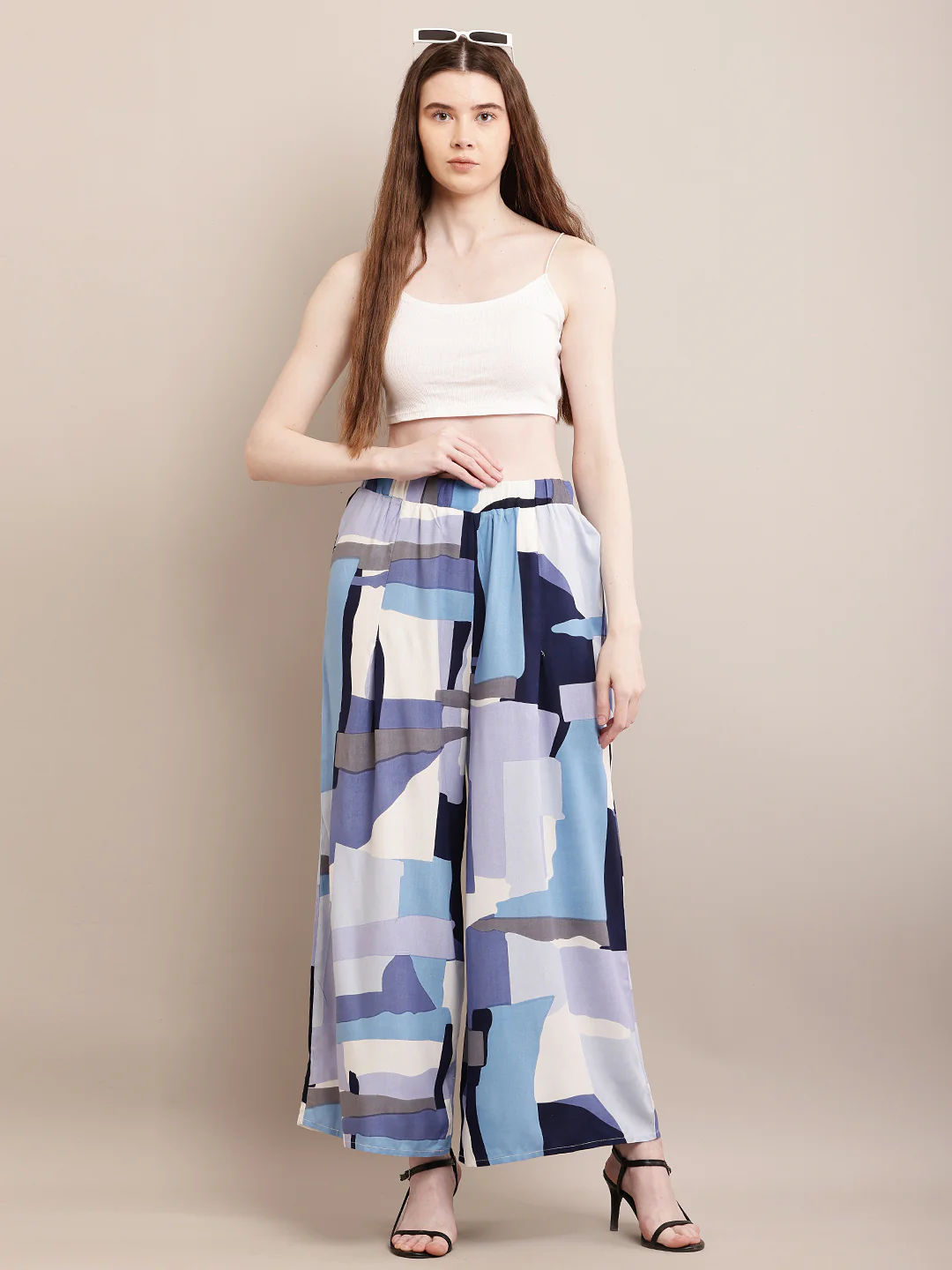 Women Multicolour Flared Palazzo - Image 7