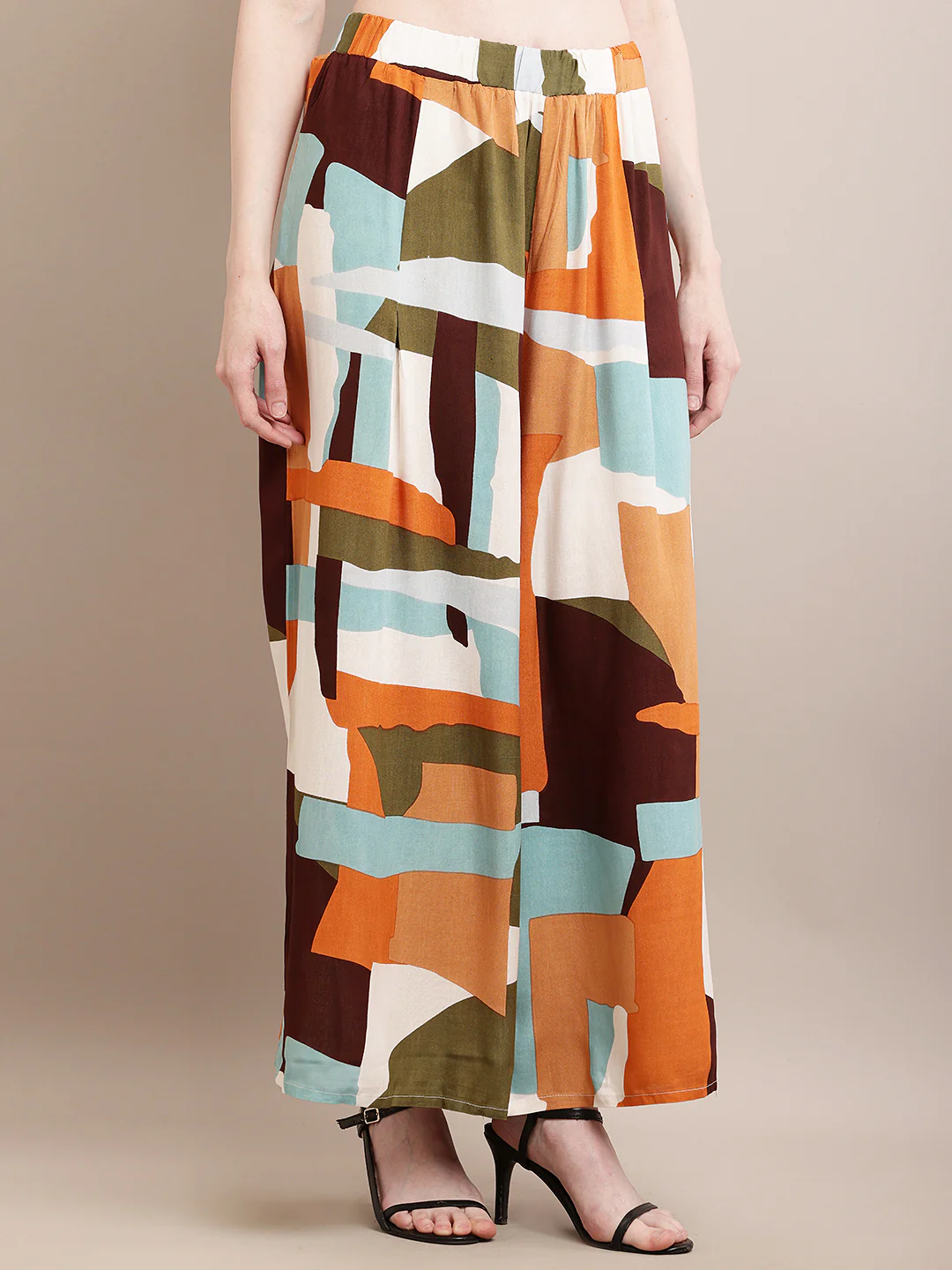Women Multicolour Flared Palazzo - Image 3