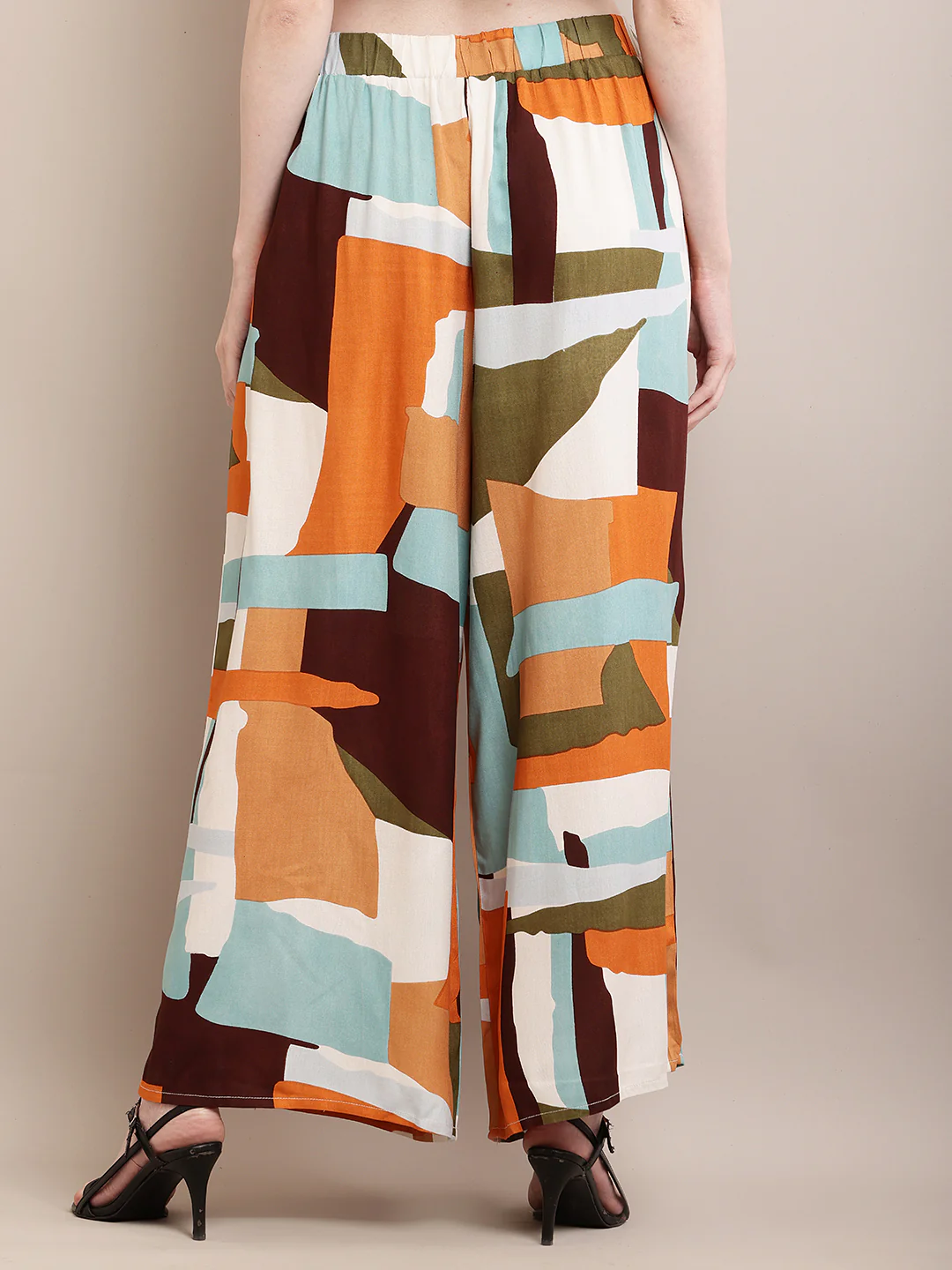 Women Multicolour Flared Palazzo - Image 5