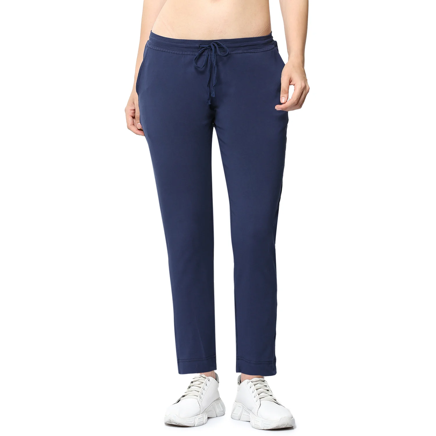 Women Navy Ankle Length Track Pant