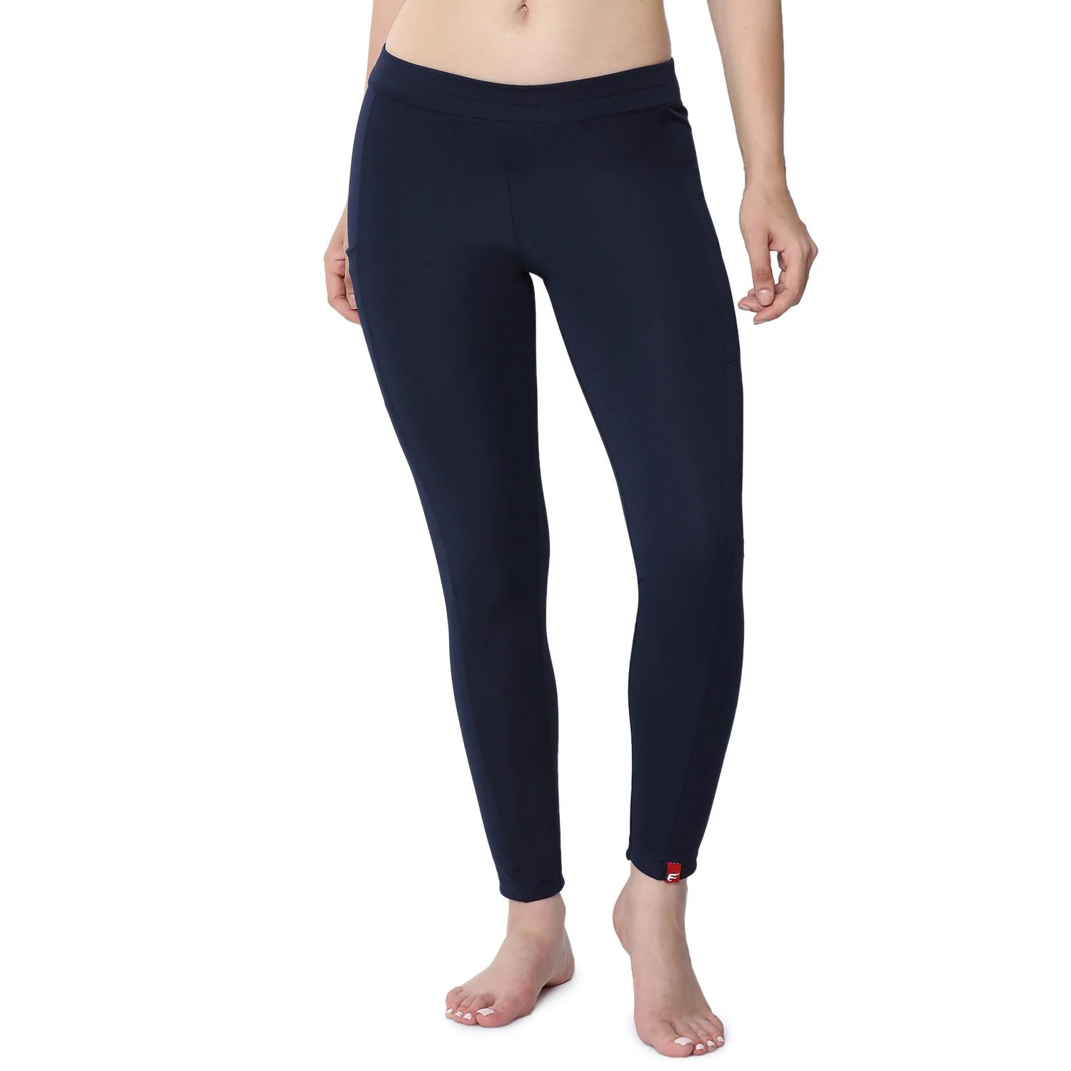 Women Navy Ankle Length Yoga Pant
