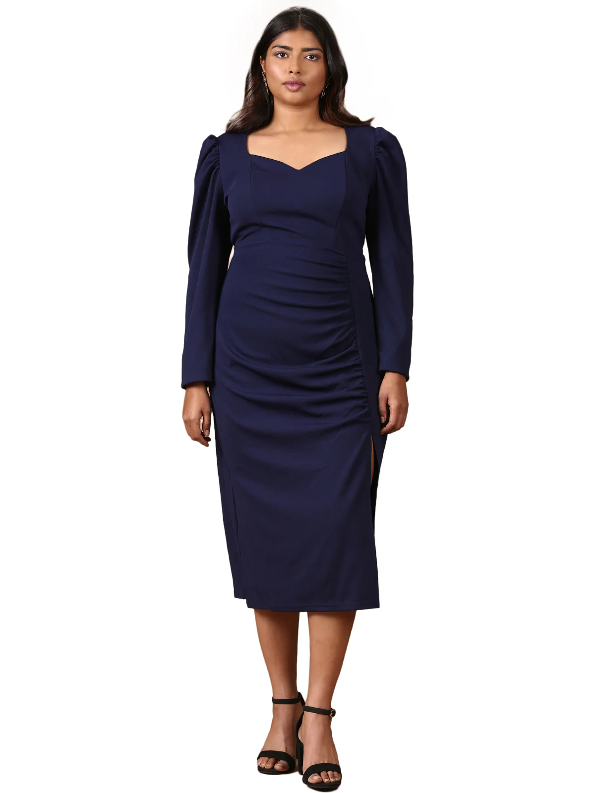 Women Navy Bodycon Dress - Image 6