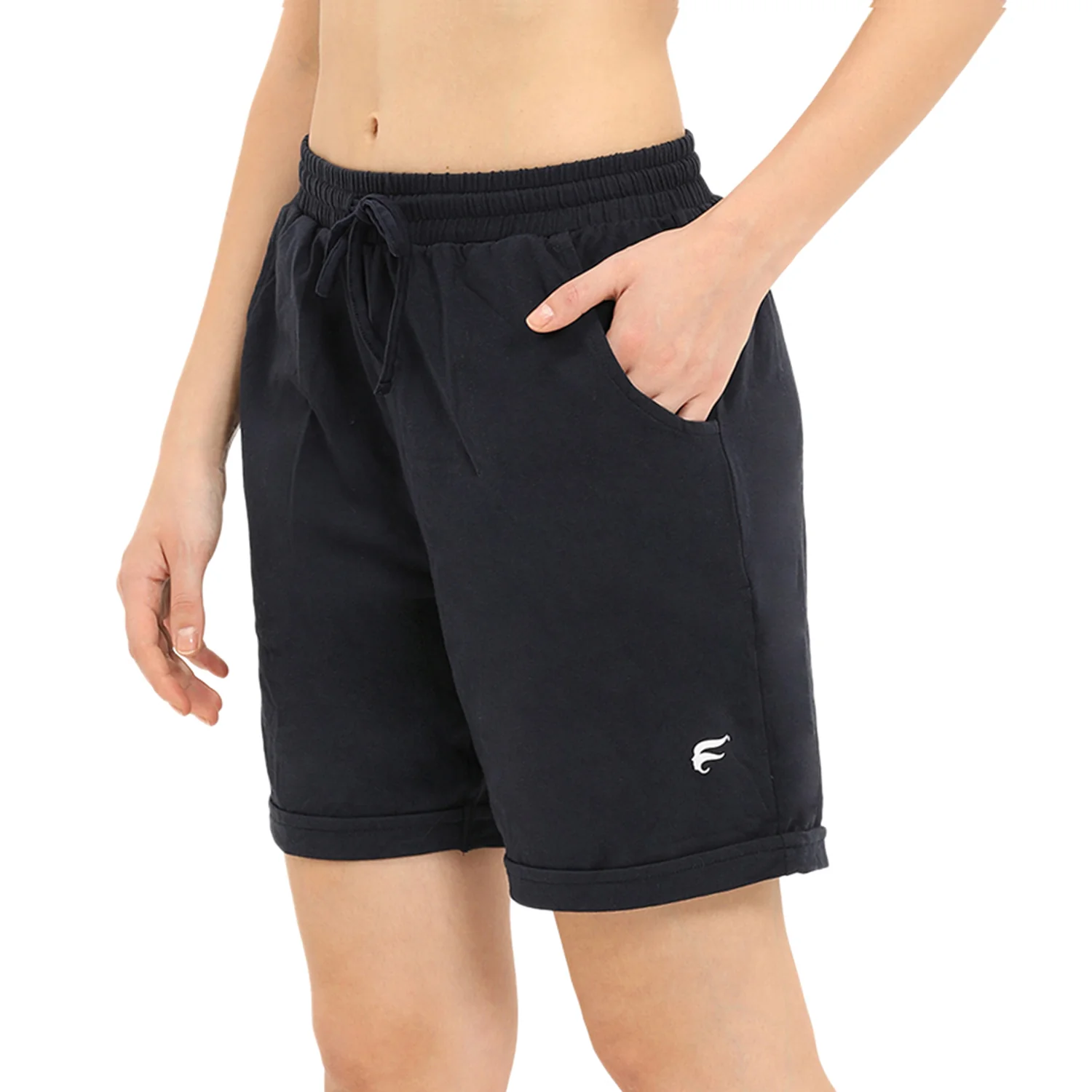 Women Navy Thigh Length Shorts - Image 3
