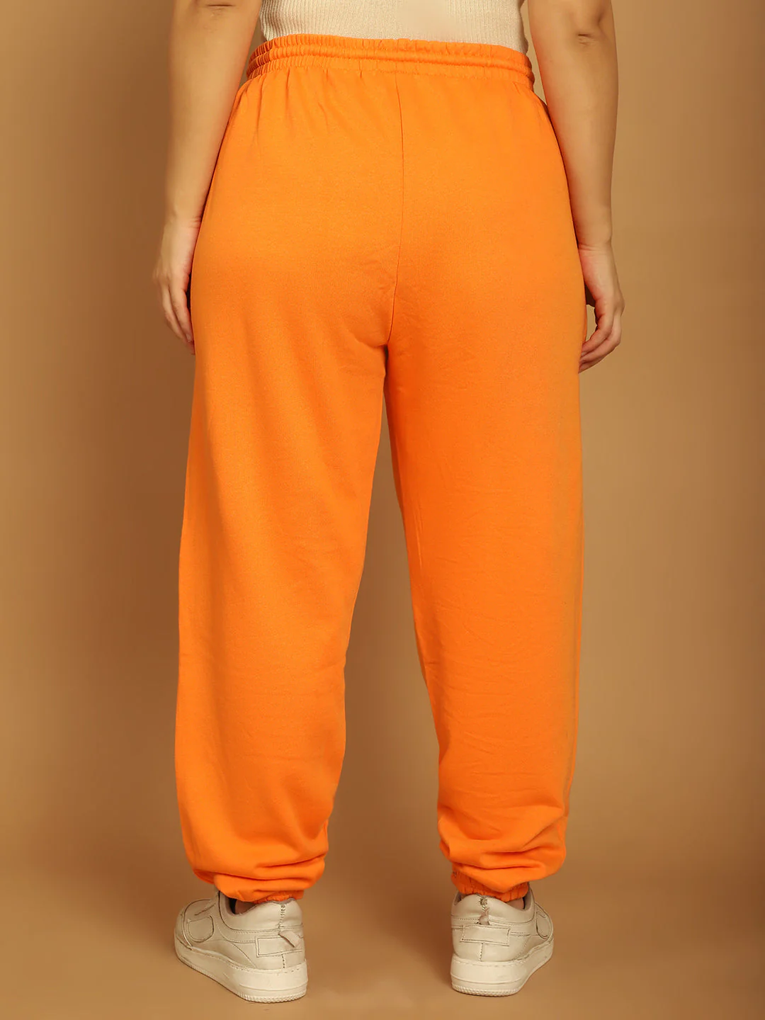 Women Orange Jogger Pants - Image 4