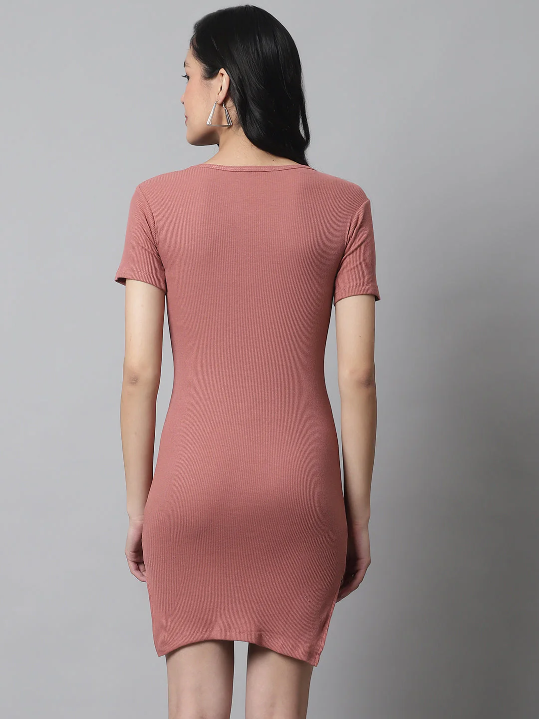 Women Peach Knee Length Dress - Image 6