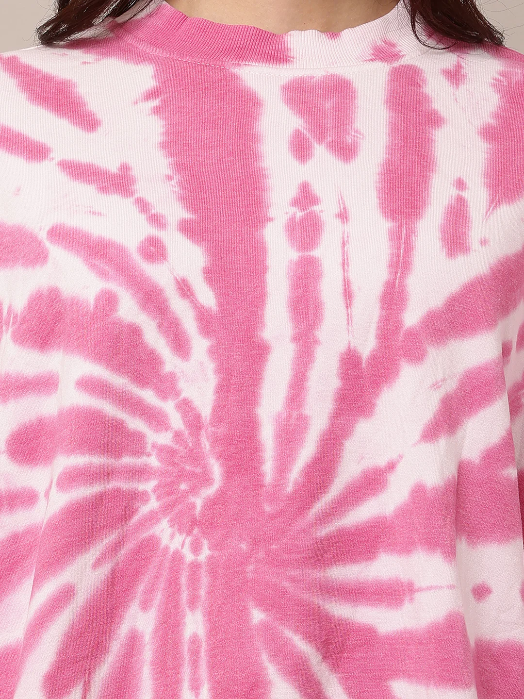 Women Tie-Dye Turtle Neck Oversized Sweatshirt - Image 5