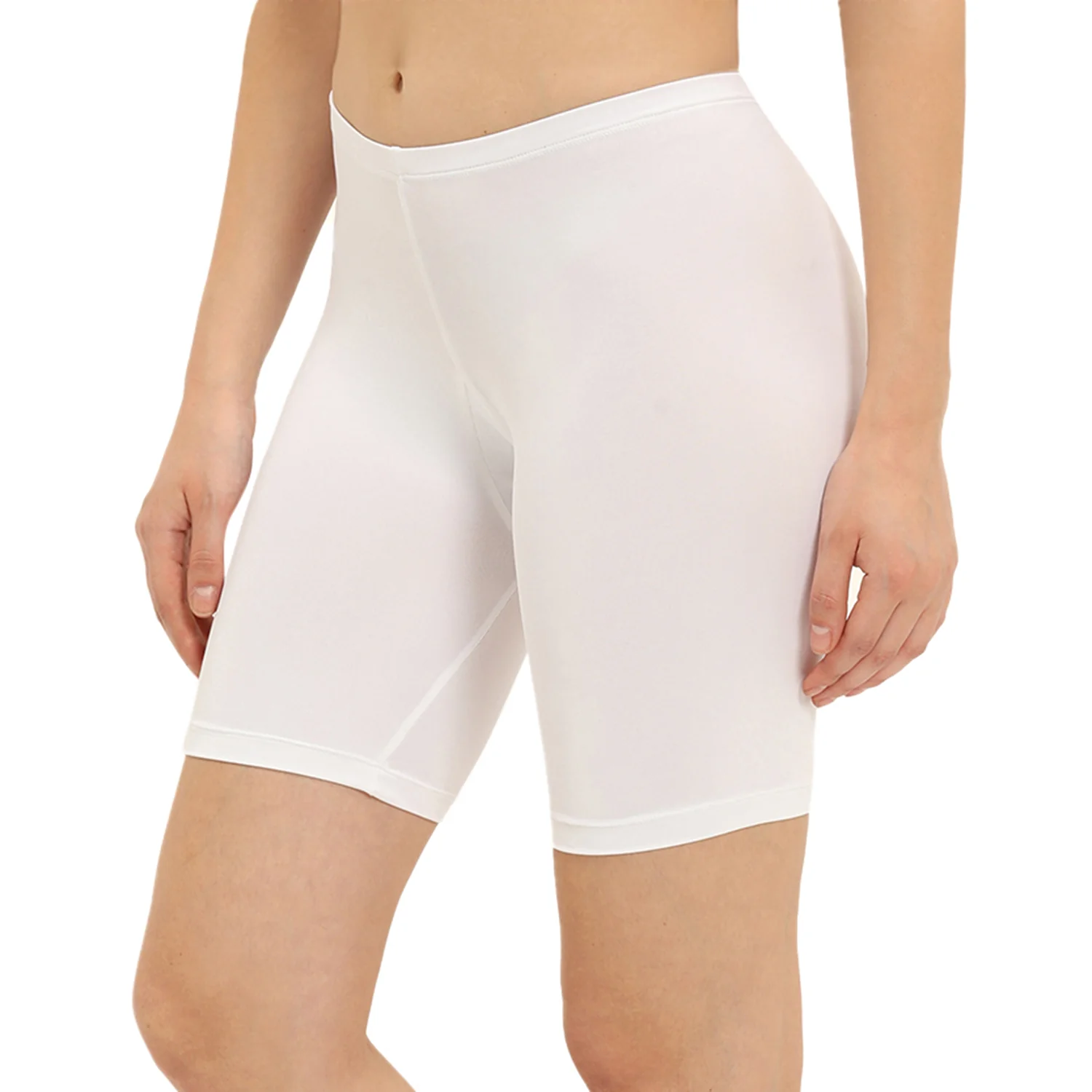 Women White Cycling Shorts - Image 3