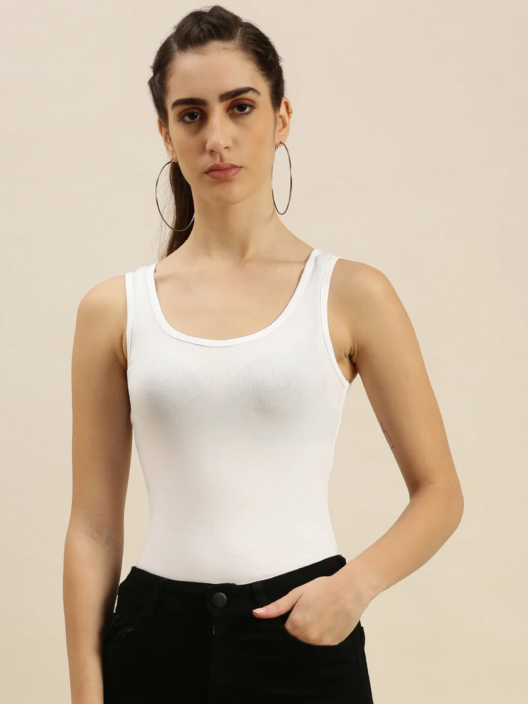 Women White Inner wear Top - Image 2
