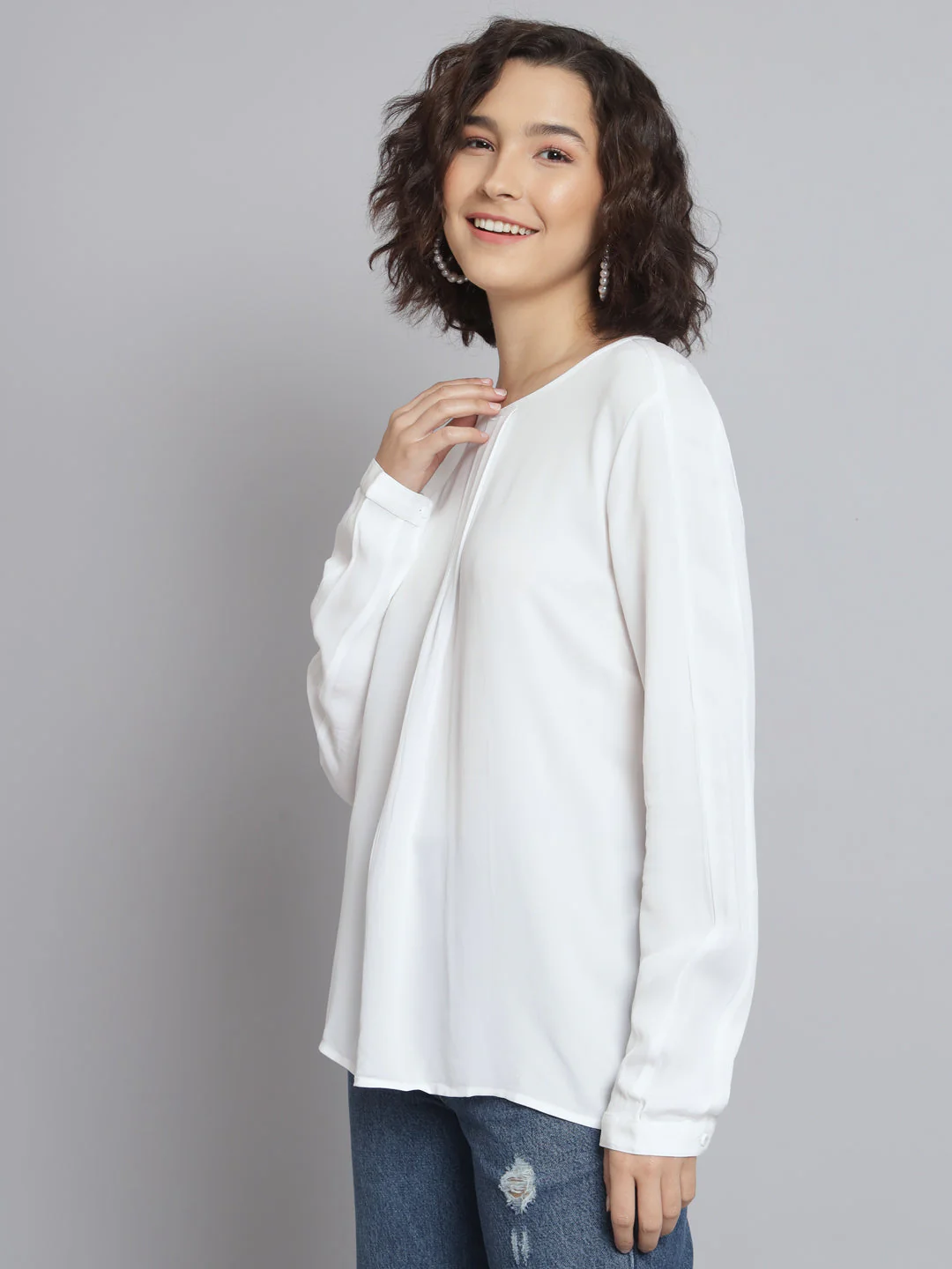 Women White Top - Image 3