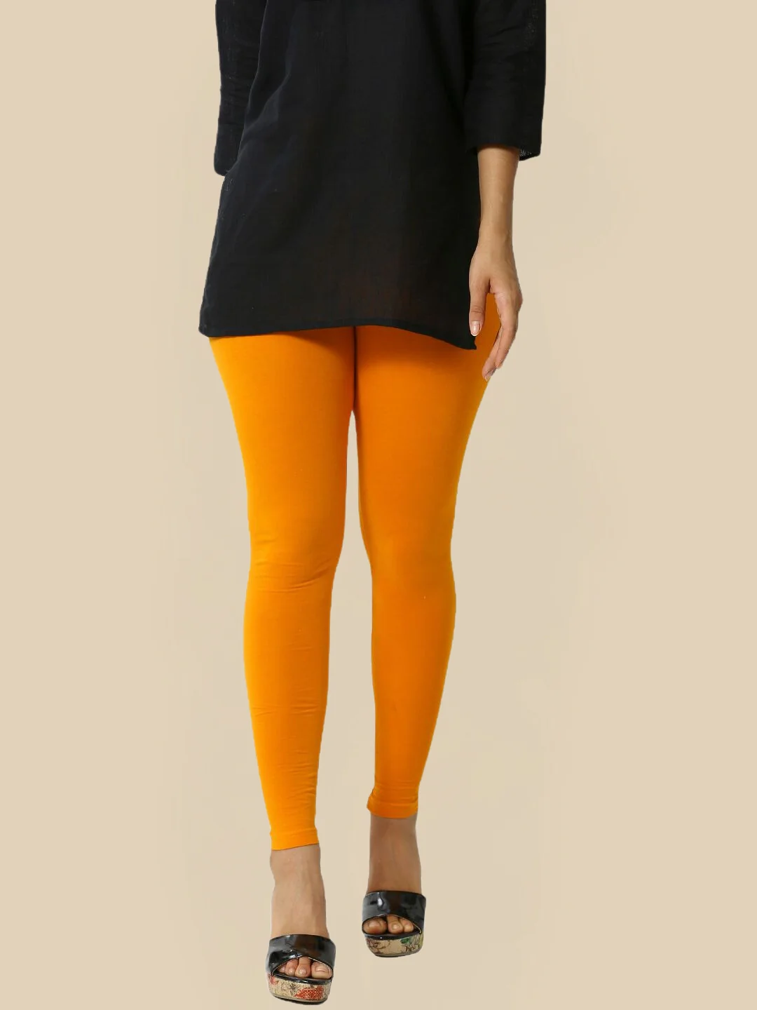 Women Yellow Casual Leggings