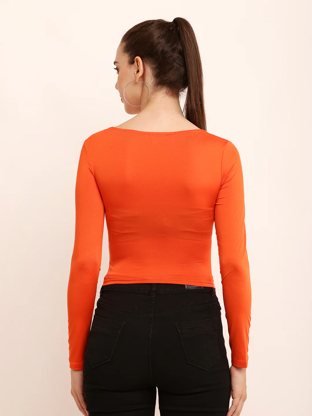 Women Wpmen Square Neck Solid Crop Top - Image 5